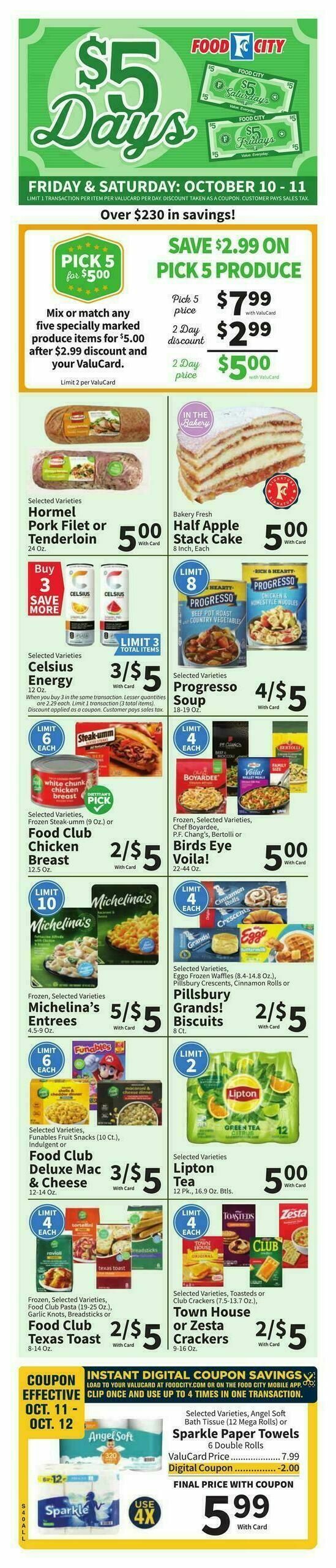 Food City Weekly Ad from October 8