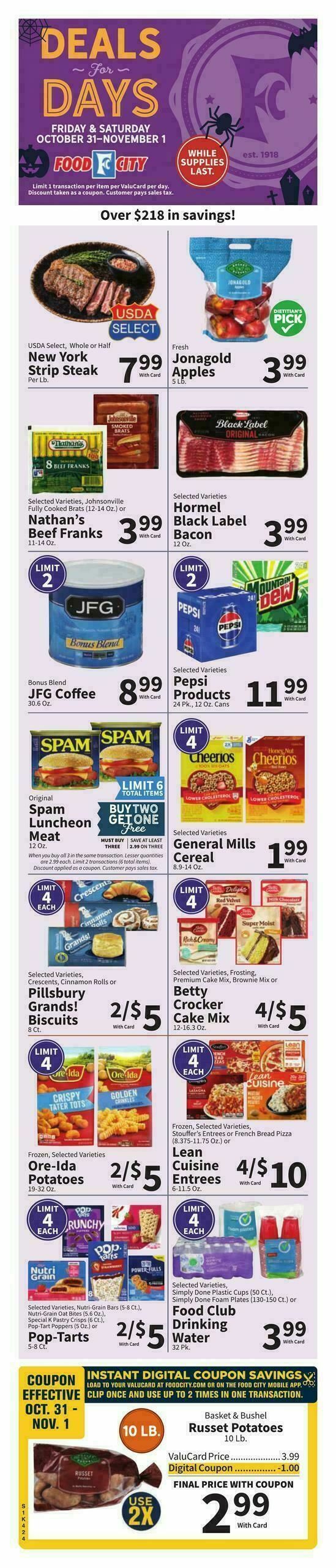 Food City Weekly Ad from October 29