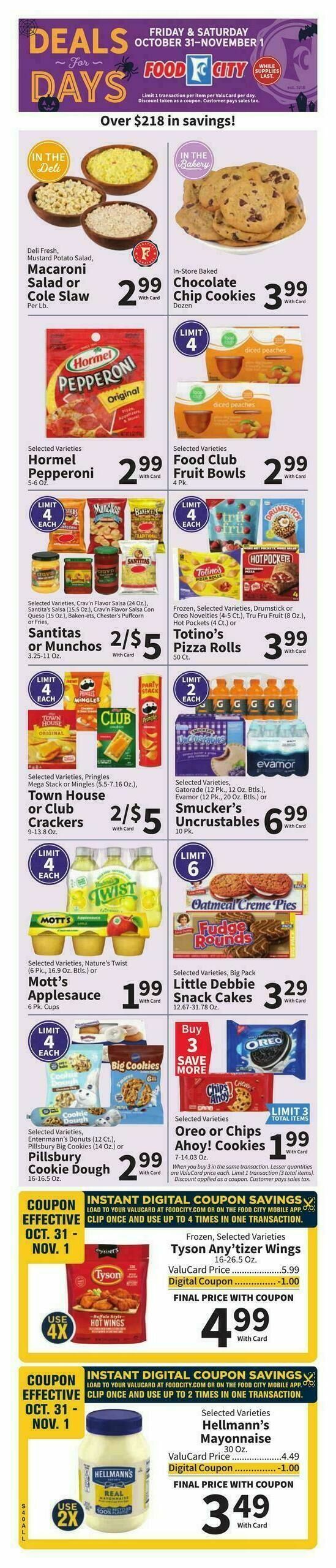 Food City Weekly Ad from October 29