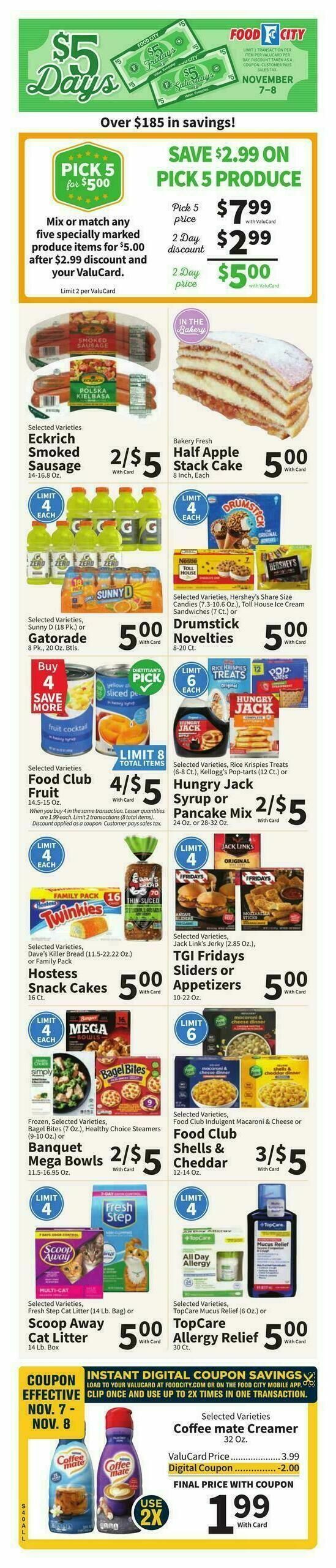 Food City Weekly Ad from November 5