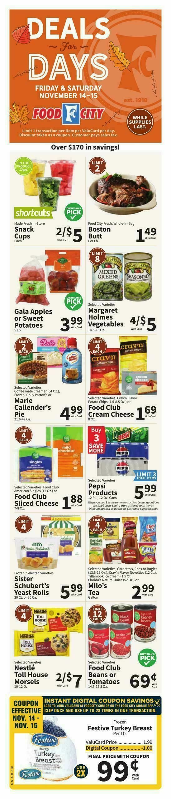 Food City Weekly Ad from November 12