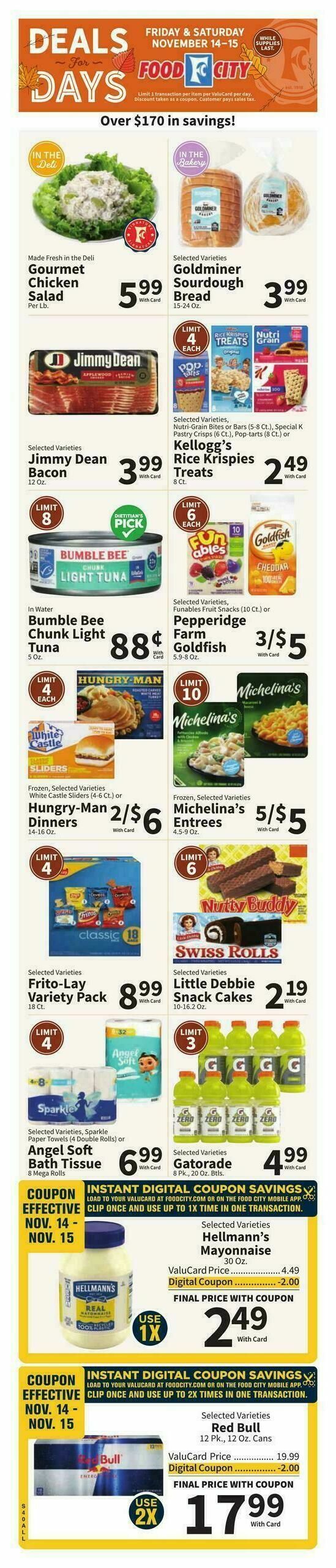 Food City Weekly Ad from November 12