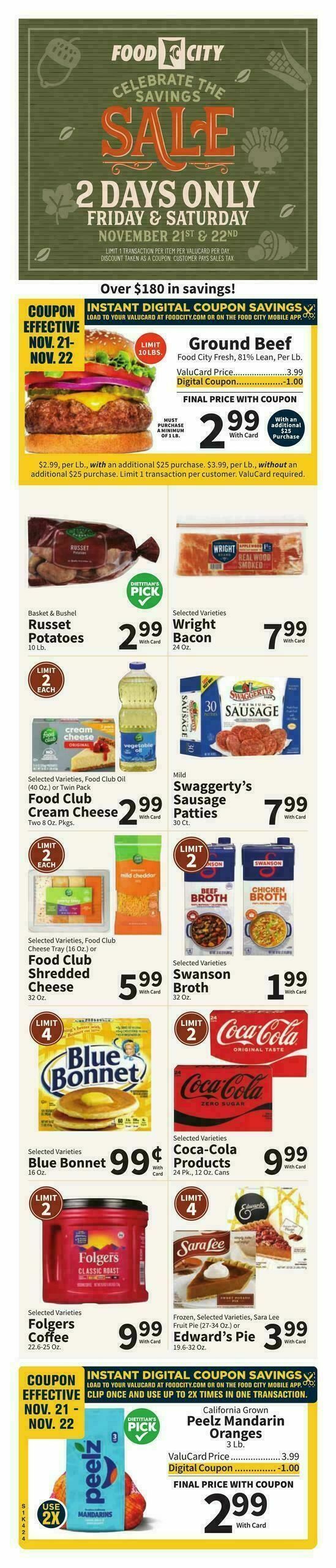 Food City Weekly Ad from November 19