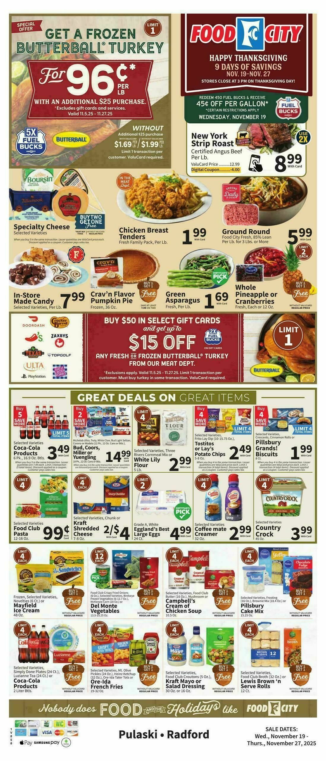 Food City Weekly Ad from November 19