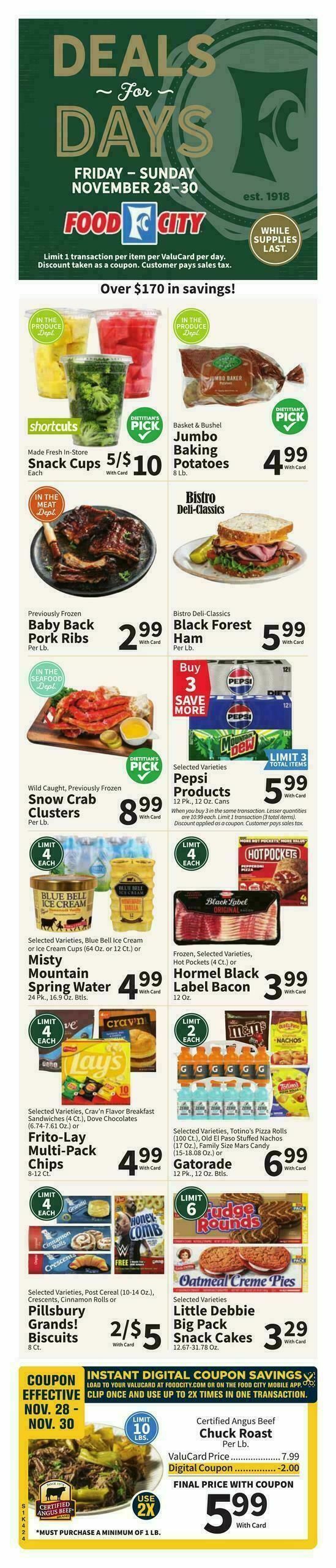 Food City Weekly Ad from November 28