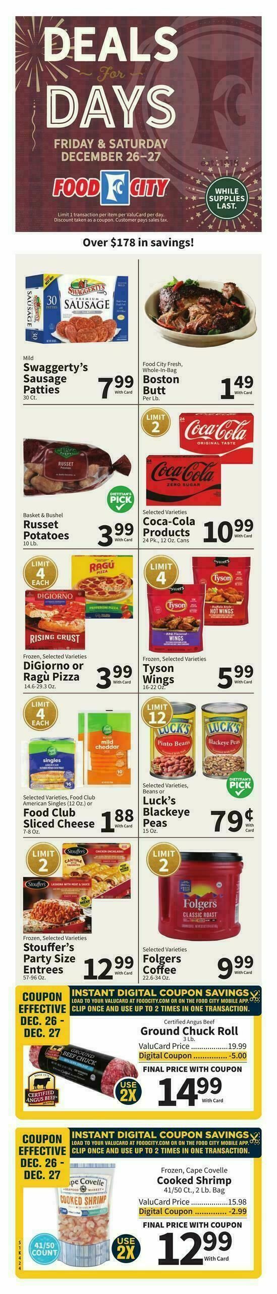 Food City Weekly Ad from December 26