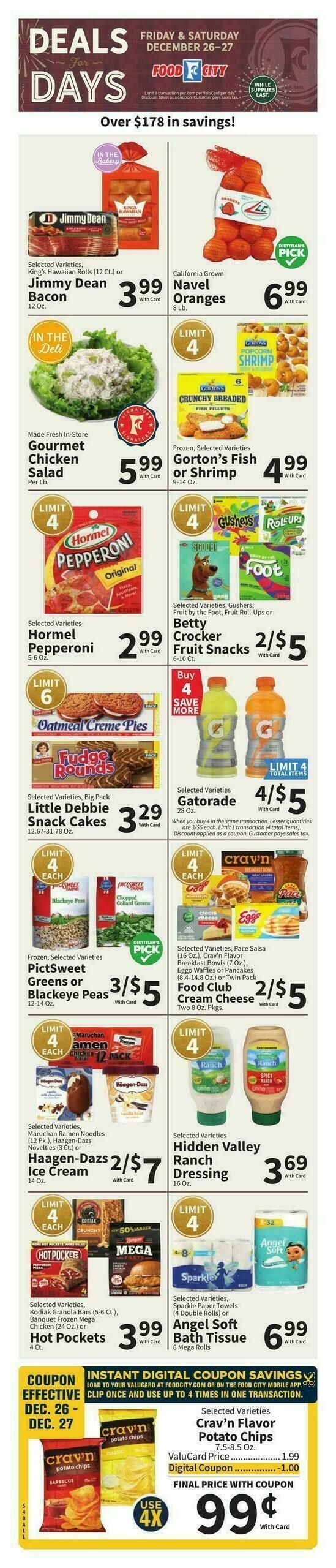 Food City Weekly Ad from December 26
