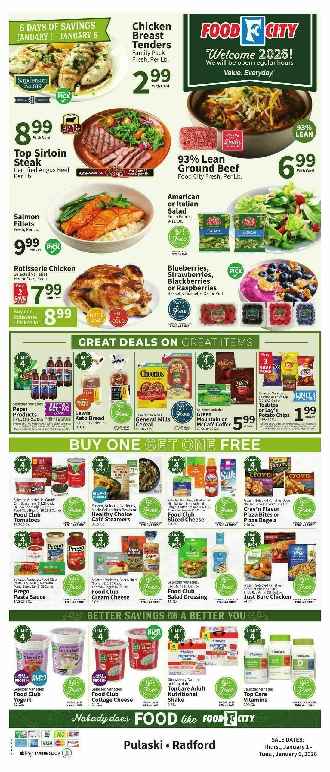 Food City Weekly Ad from January 1
