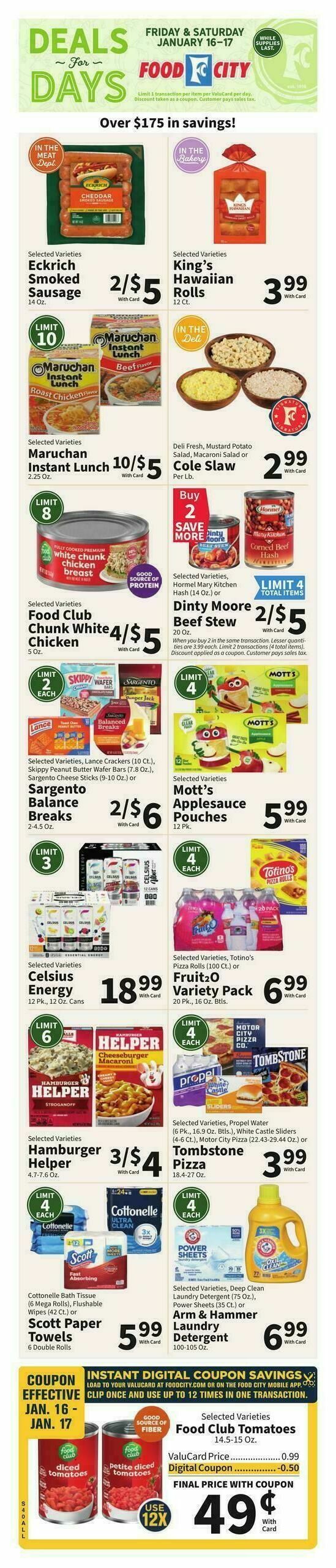 Food City Weekly Ad from January 14