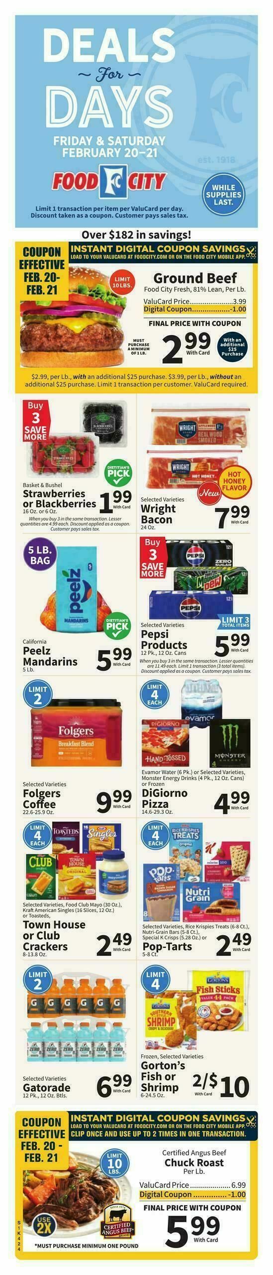 Food City Weekly Ad from February 18