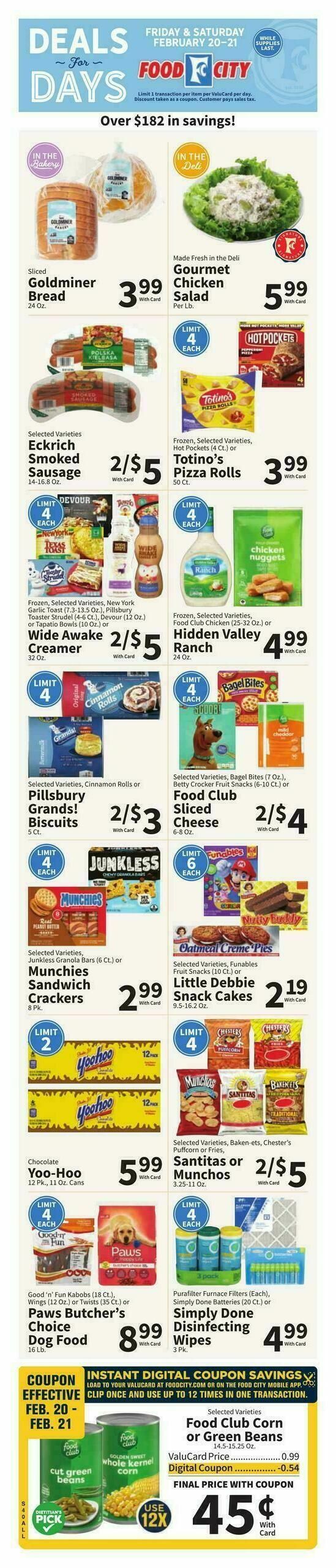 Food City Weekly Ad from February 18
