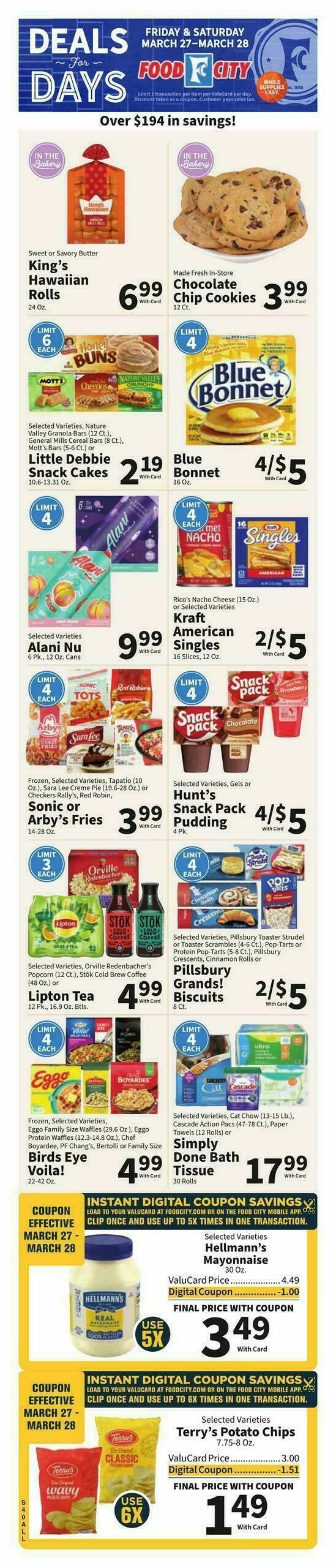 Food City Weekly Ad from March 25