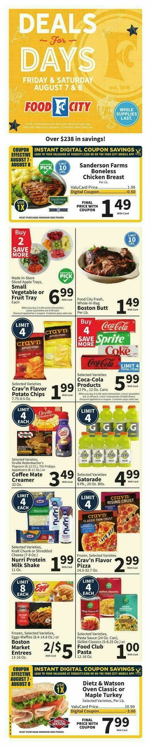 Food City Weekly Ad from August 5
