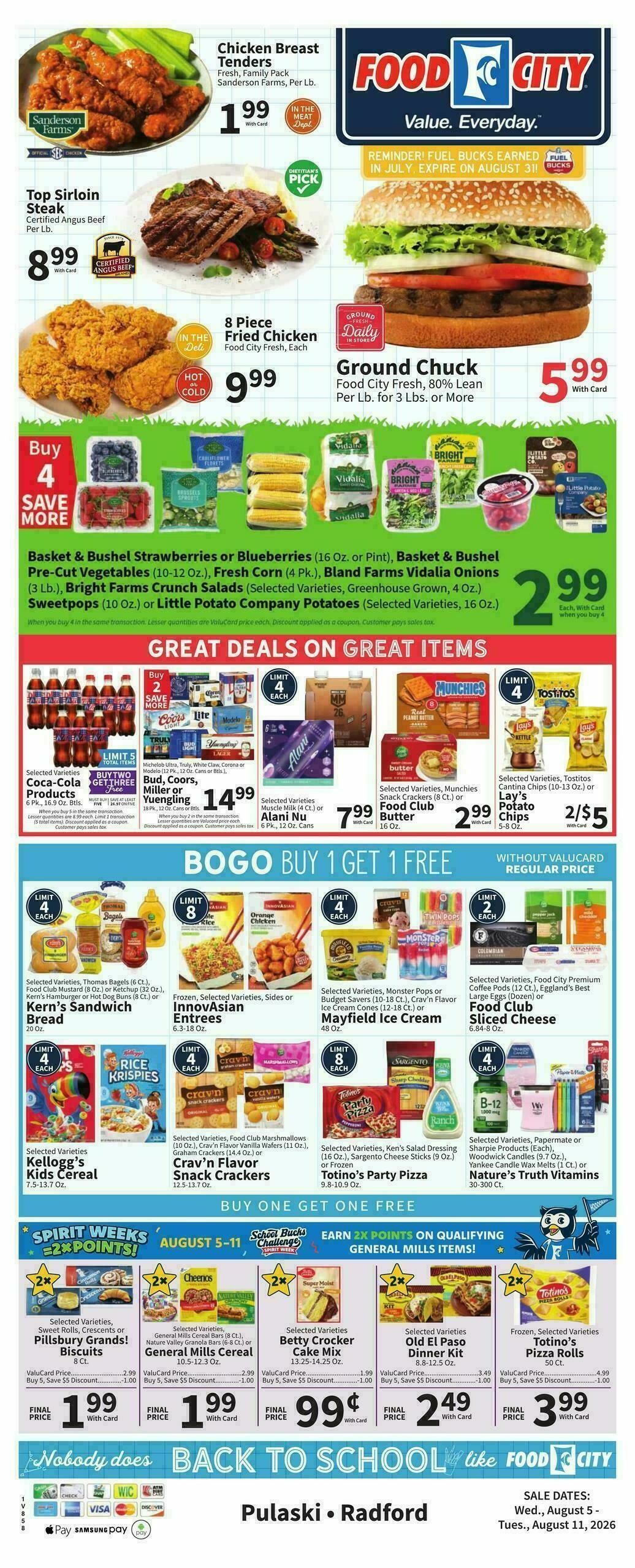 Food City Weekly Ad from August 5