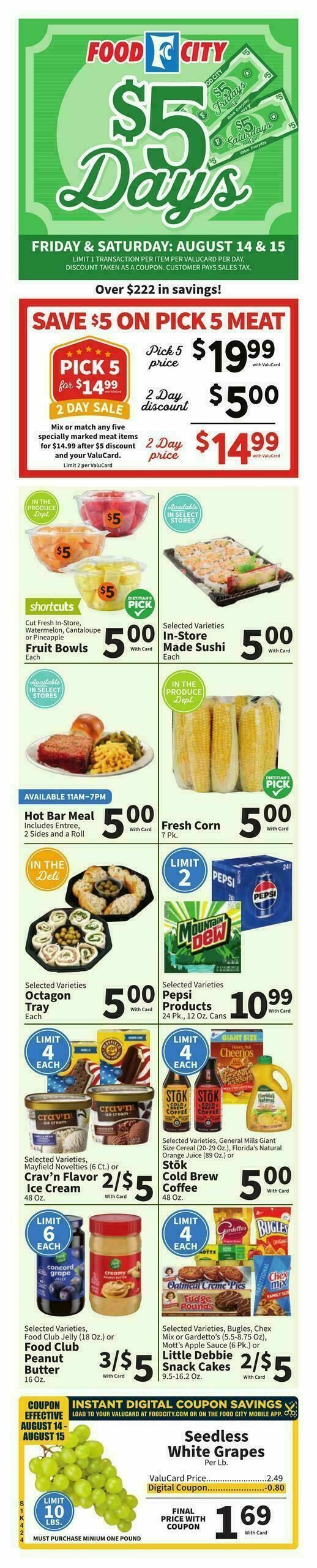 Food City Weekly Ad from August 12