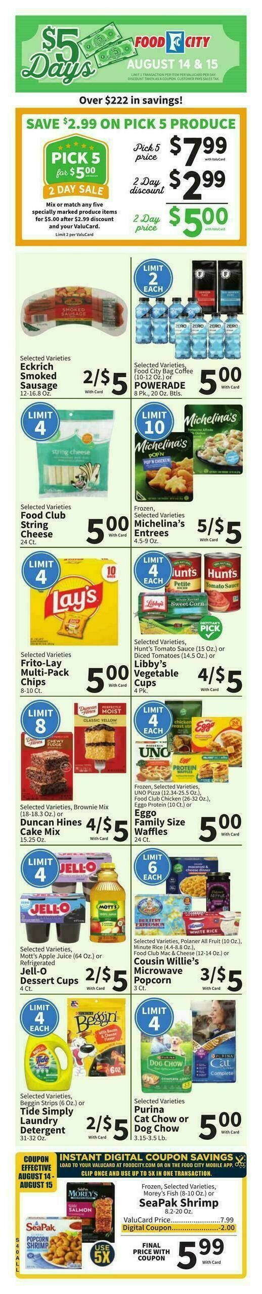 Food City Weekly Ad from August 12