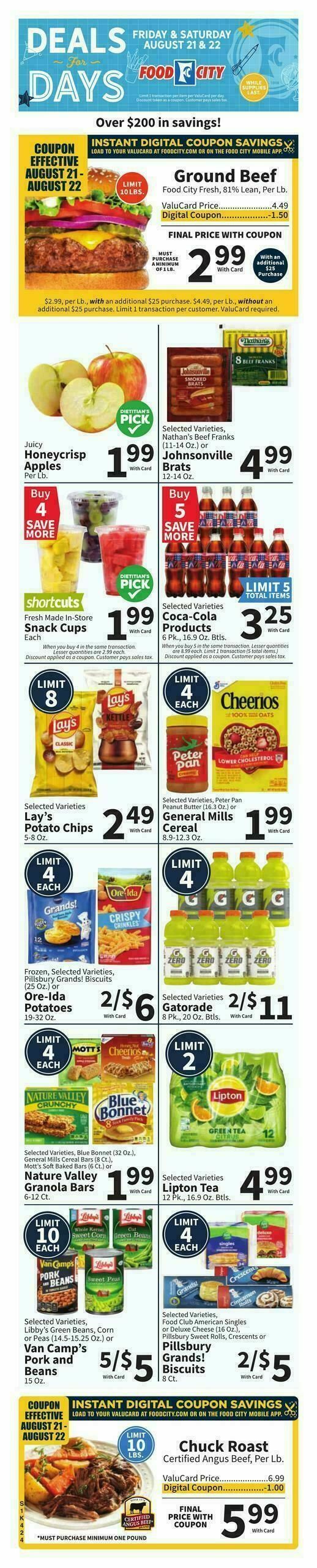 Food City Weekly Ad from August 19