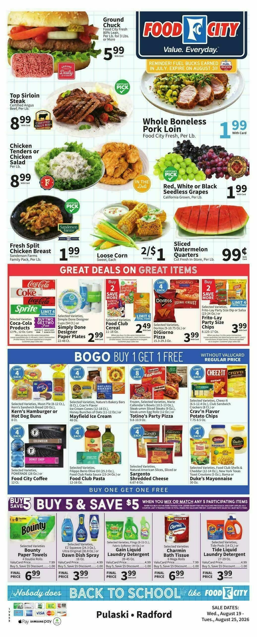 Food City Weekly Ad from August 19