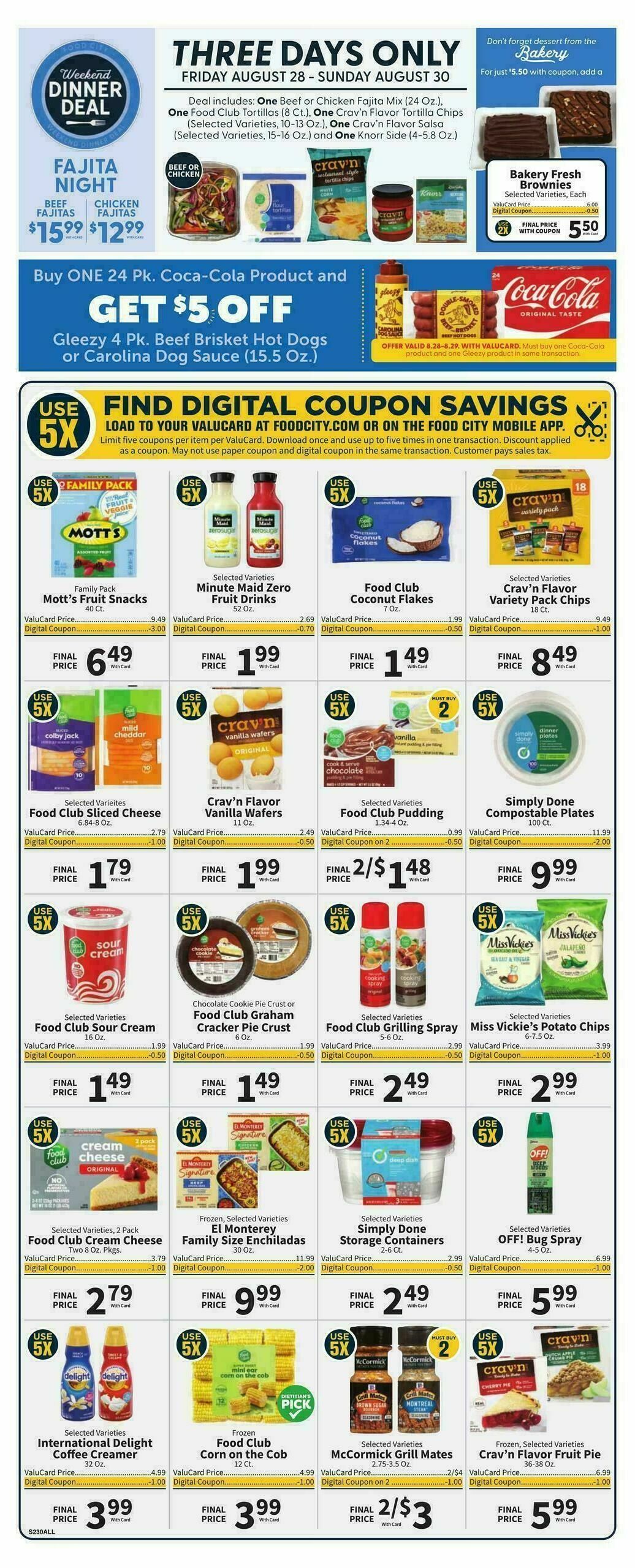 Food City Weekly Ad from August 26