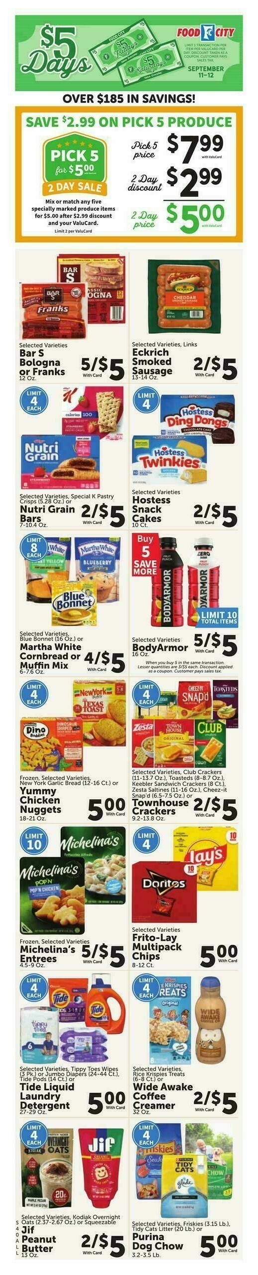 Food City Weekly Ad from September 9