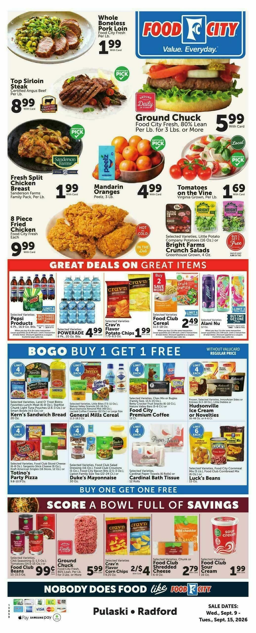 Food City Weekly Ad from September 9