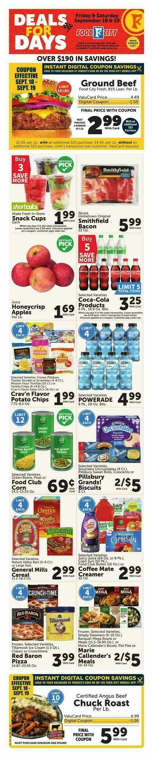Food City Weekly Ad from September 16