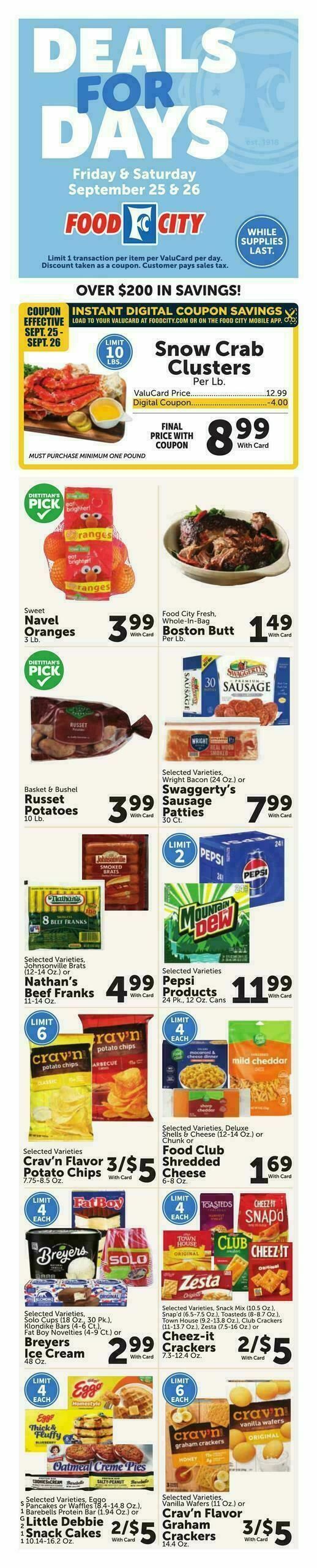 Food City Weekly Ad from September 23