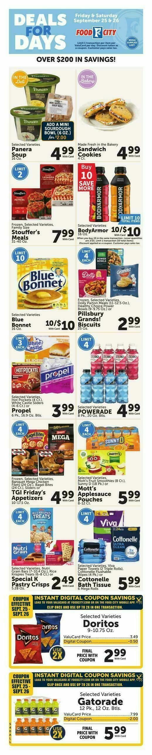 Food City Weekly Ad from September 23
