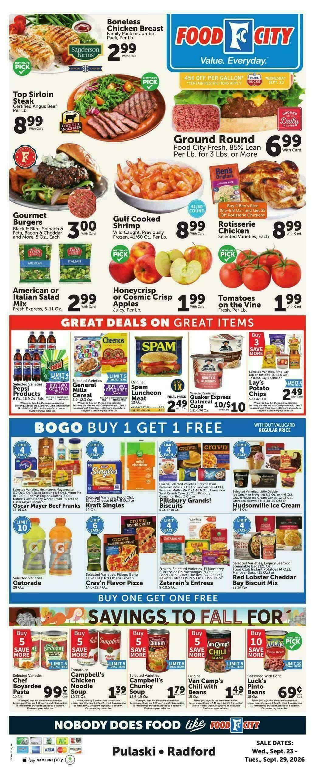 Food City Weekly Ad from September 23