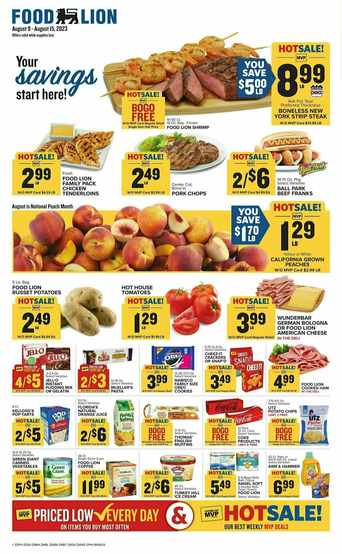 Food Lion Weekly Ad from August 9