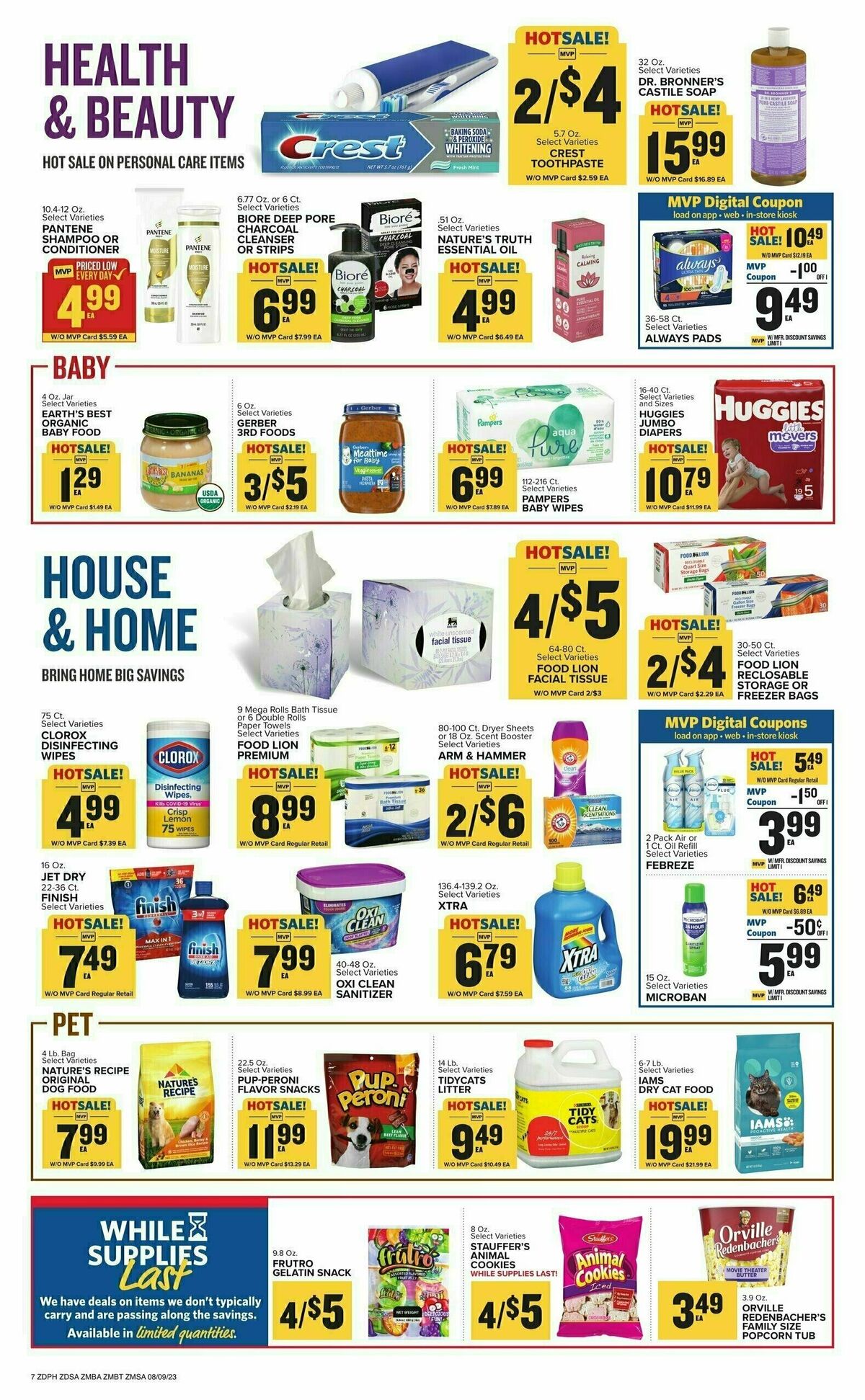 Food Lion Weekly Ad from August 9