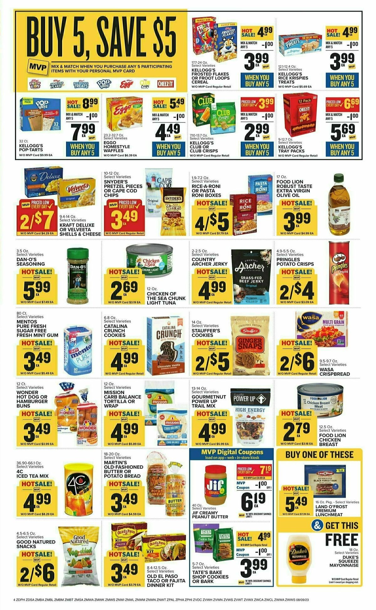 Food Lion Weekly Ad from August 9