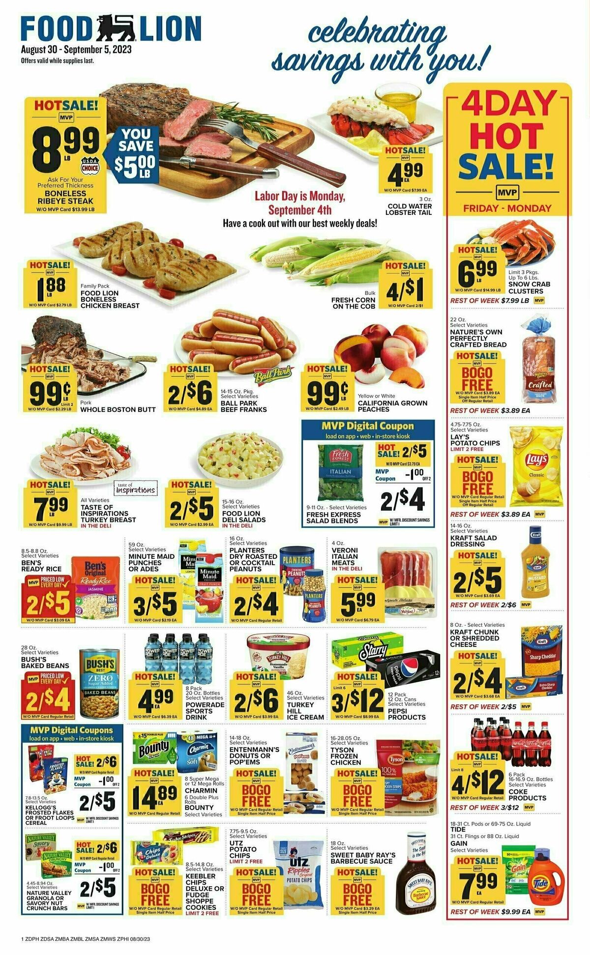 Food Lion Weekly Ad from August 30