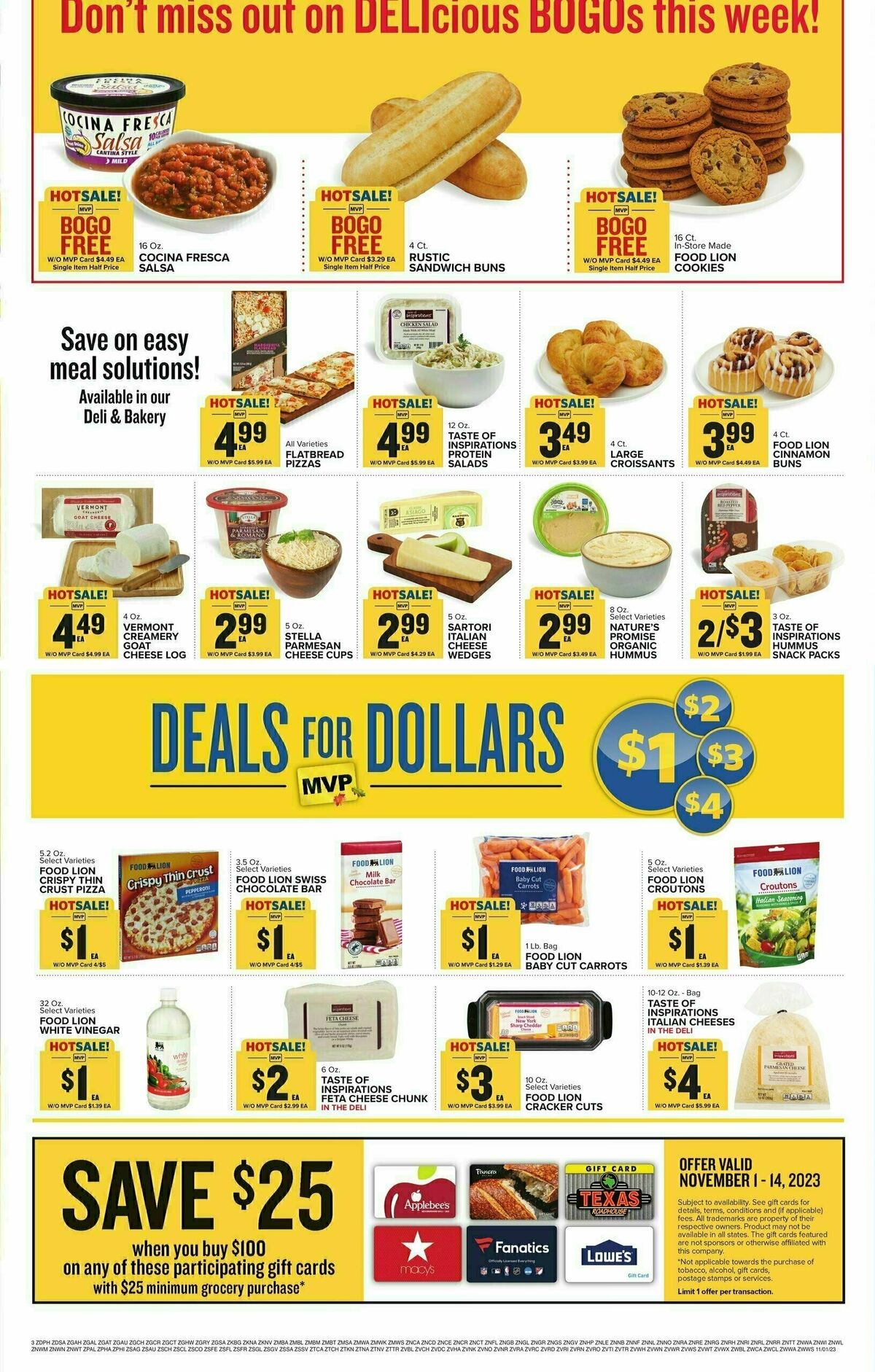 Food Lion Weekly Ad from November 1