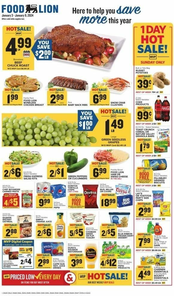 Food Lion Weekly Ad from January 3