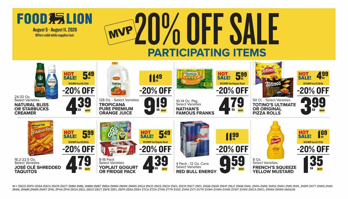 Food Lion Weekly Ad from August 5