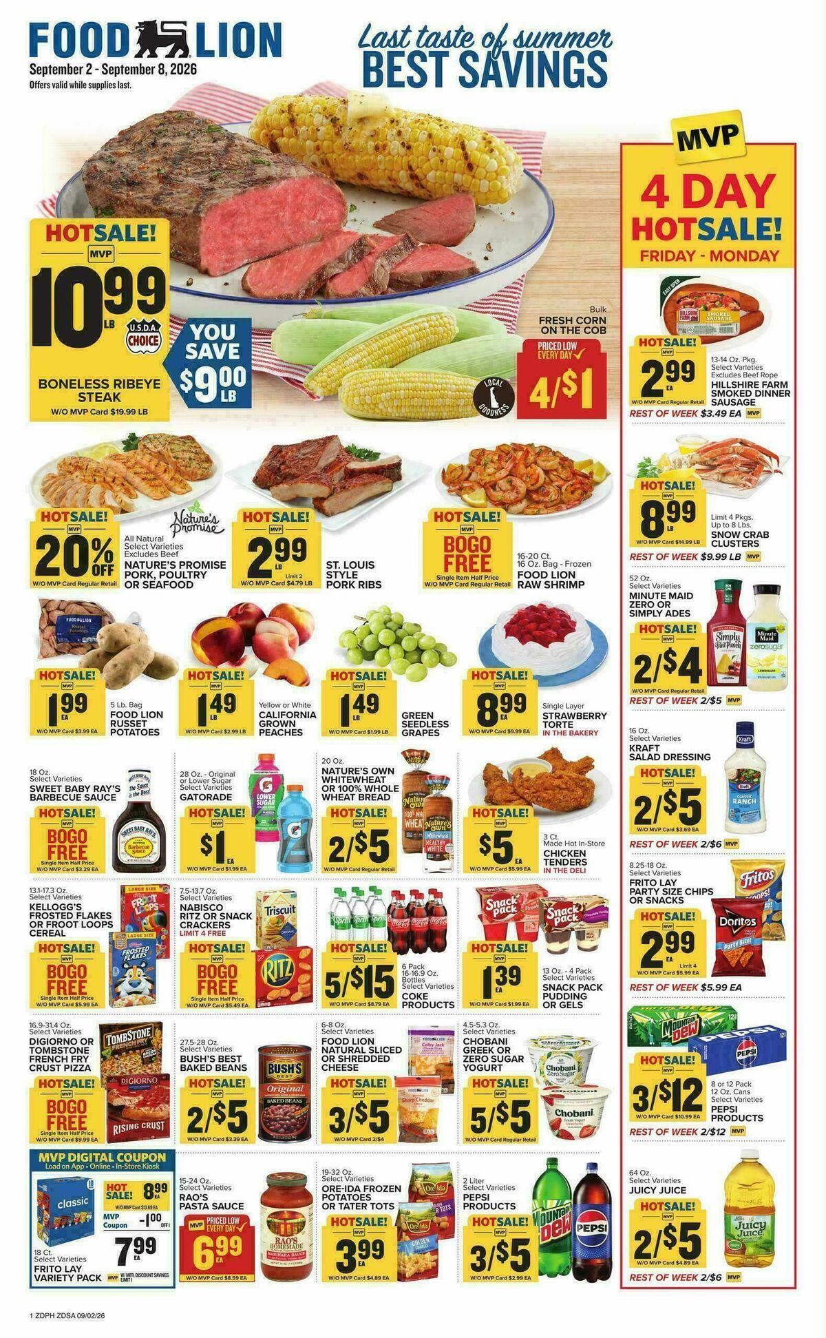Food Lion Weekly Ad from September 2