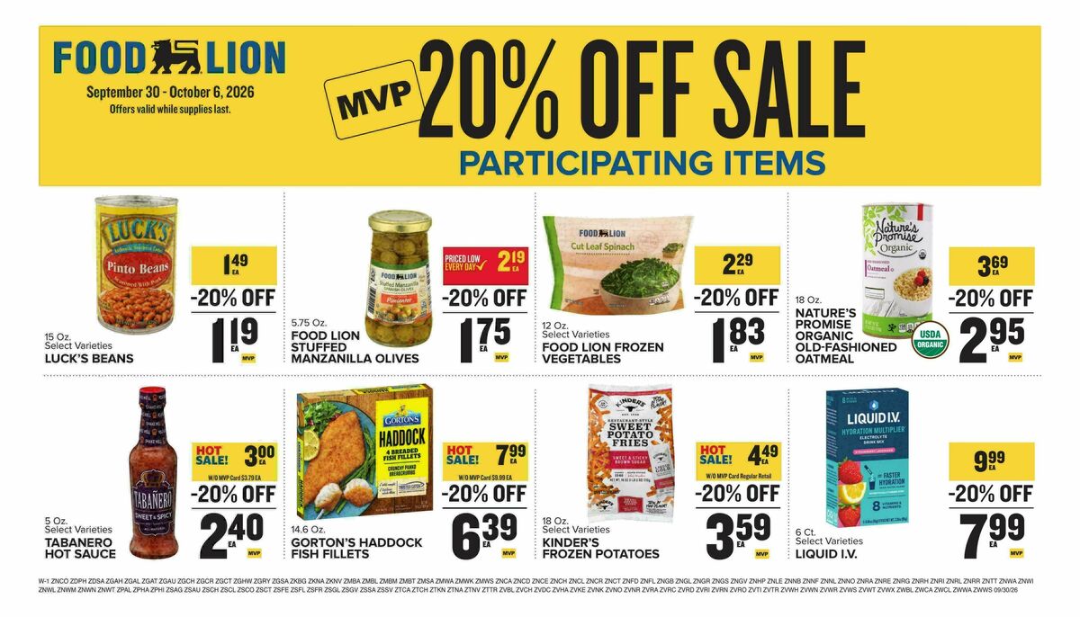 Food Lion Weekly Ad from September 30