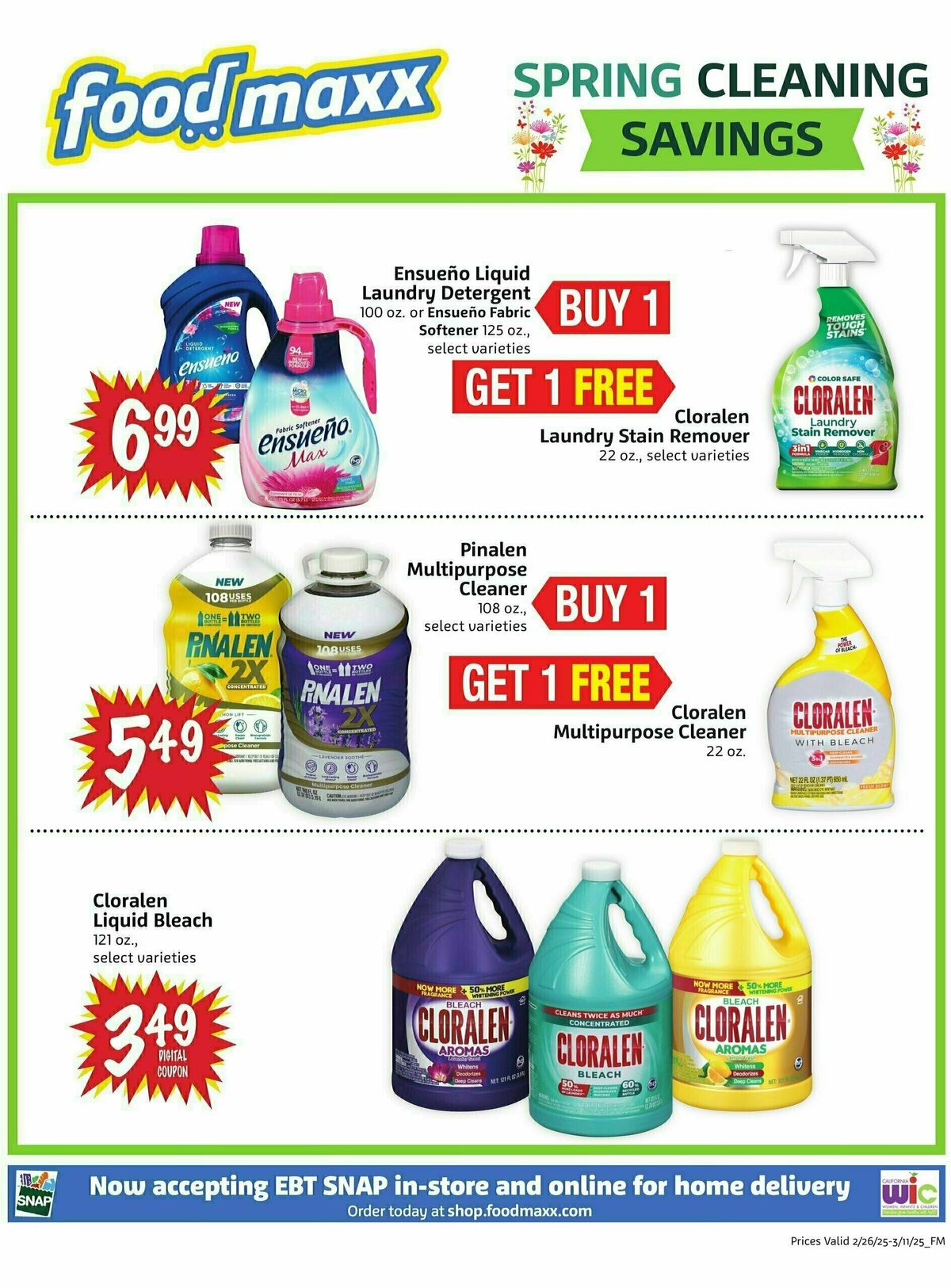 Food Maxx Spring Cleaning Flyer Weekly Ad from February 26