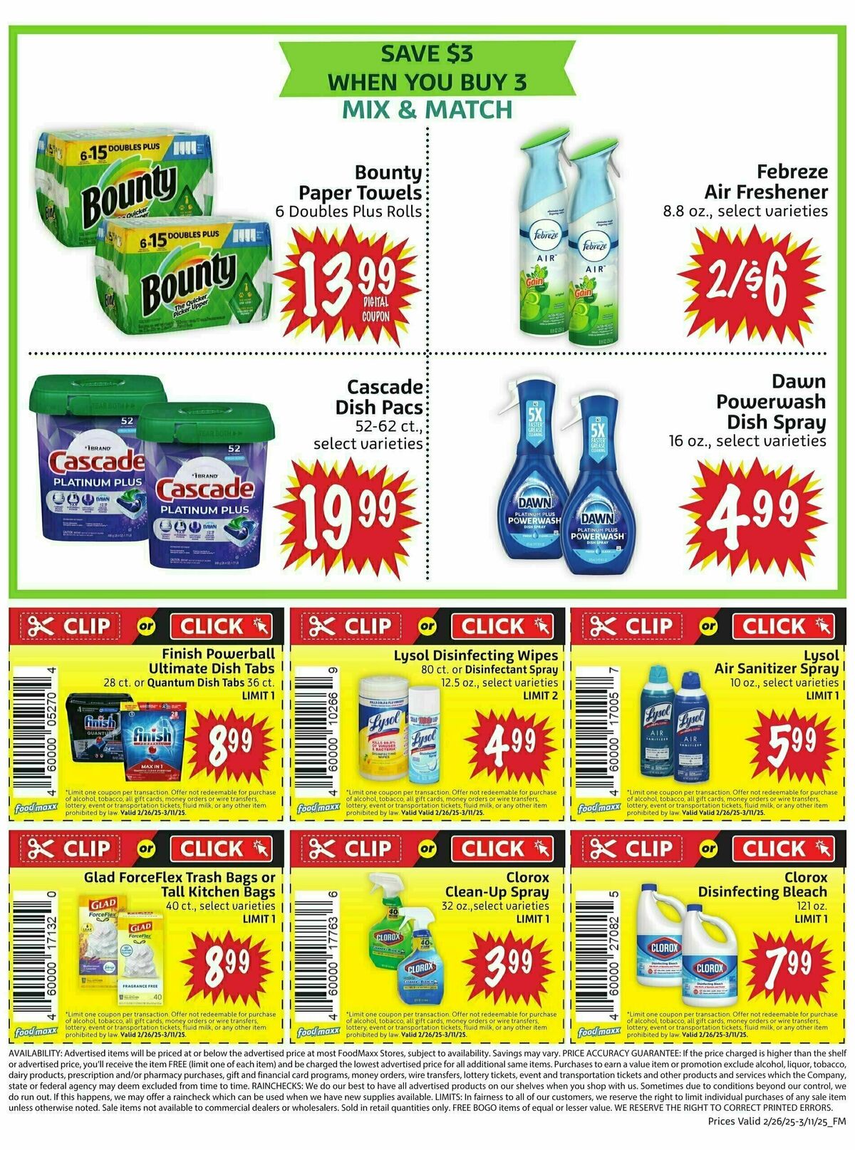 Food Maxx Spring Cleaning Flyer Weekly Ad from February 26