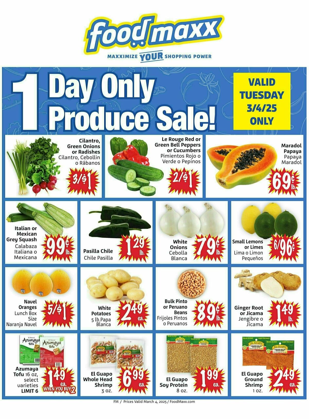 Food Maxx 1-Day Produce Sale Weekly Ad from March 4