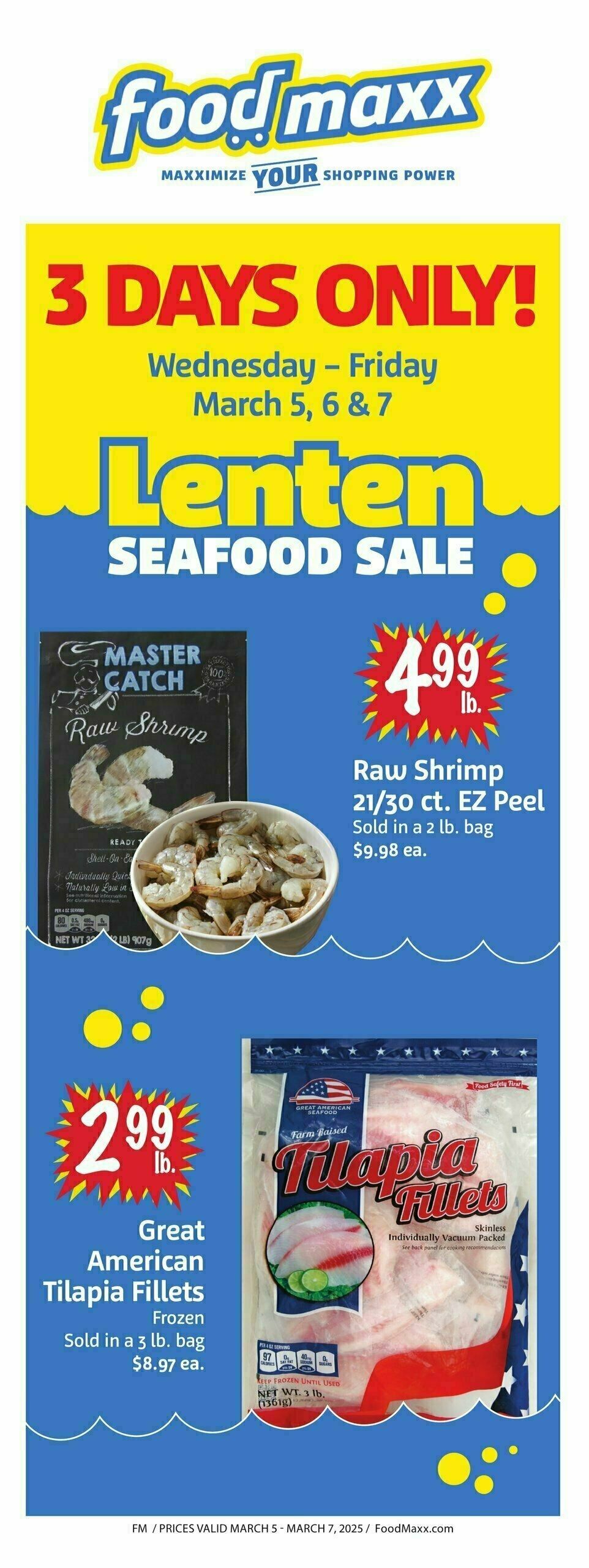 Food Maxx 1-Day Seafood Sale Weekly Ad from March 3