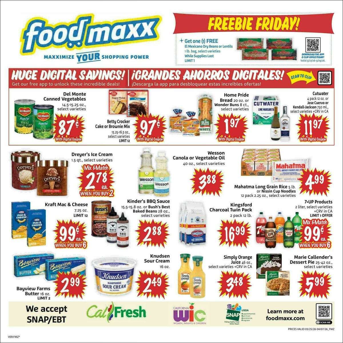Food Maxx Weekly Ad from March 25