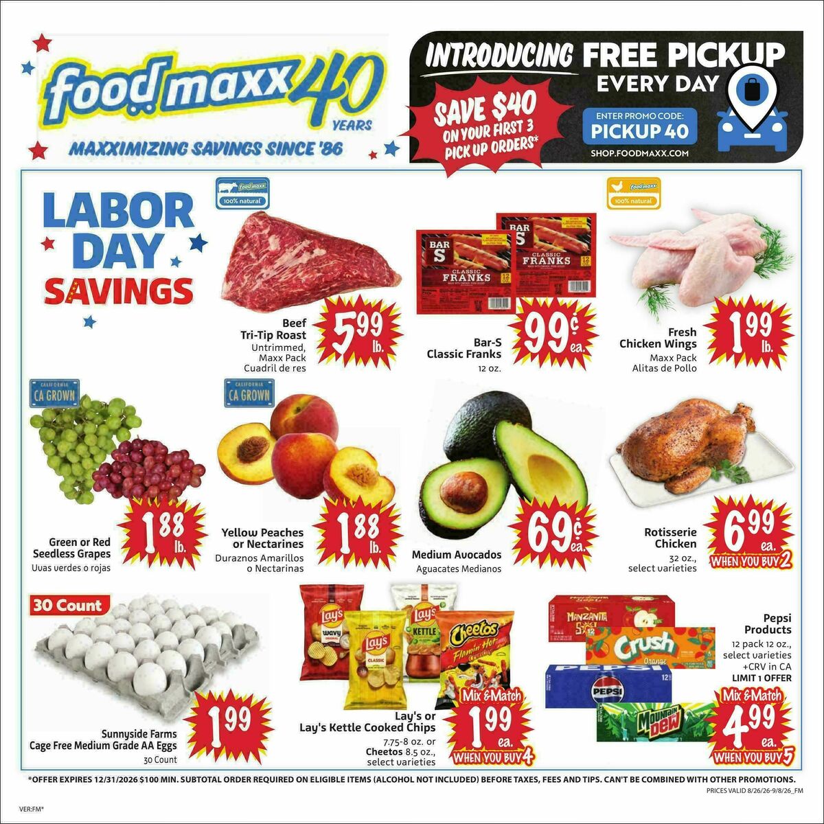 Food Maxx Weekly Ad from August 26