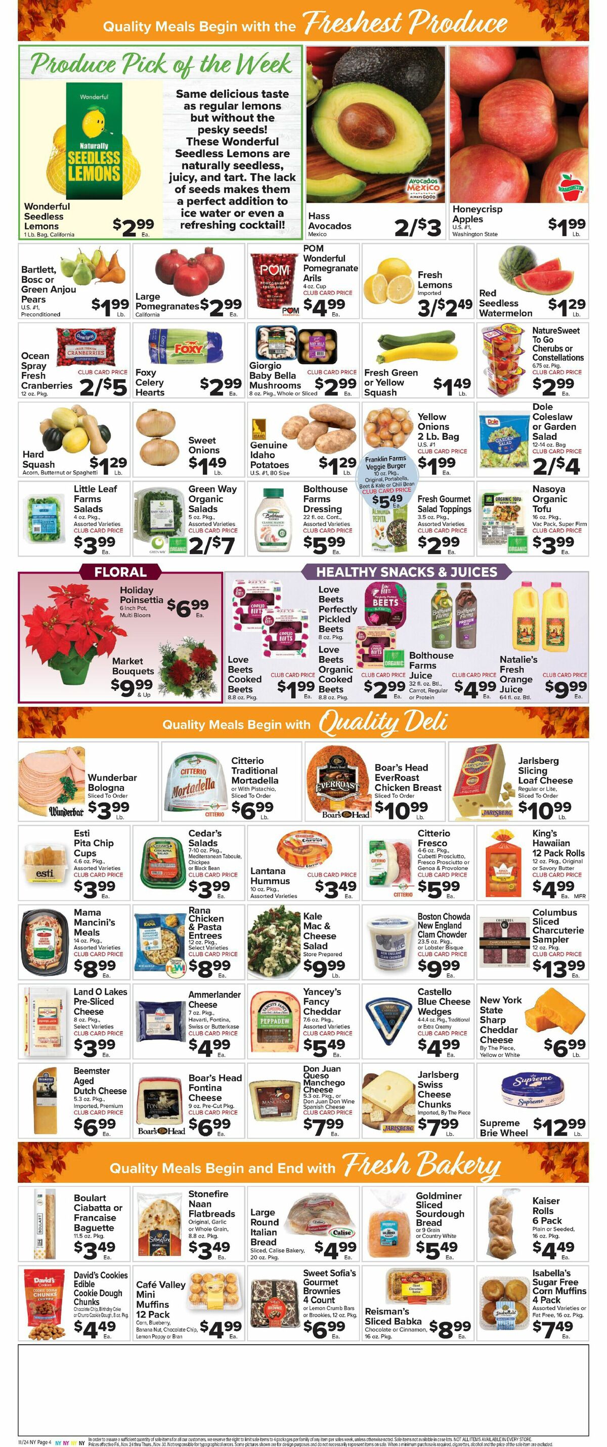 Food Town Weekly Ad from November 24