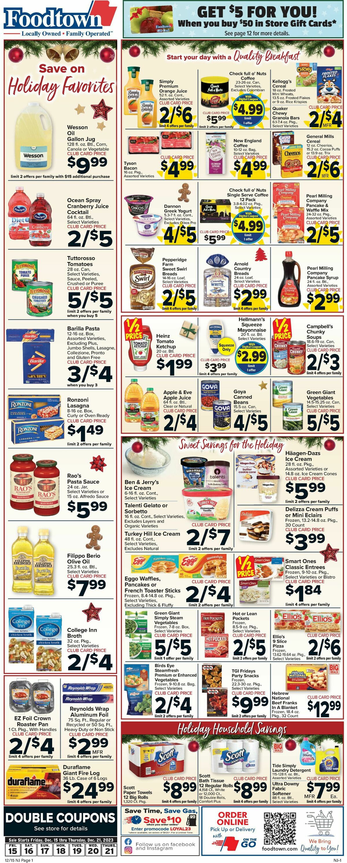 Food Town Weekly Ad from December 15