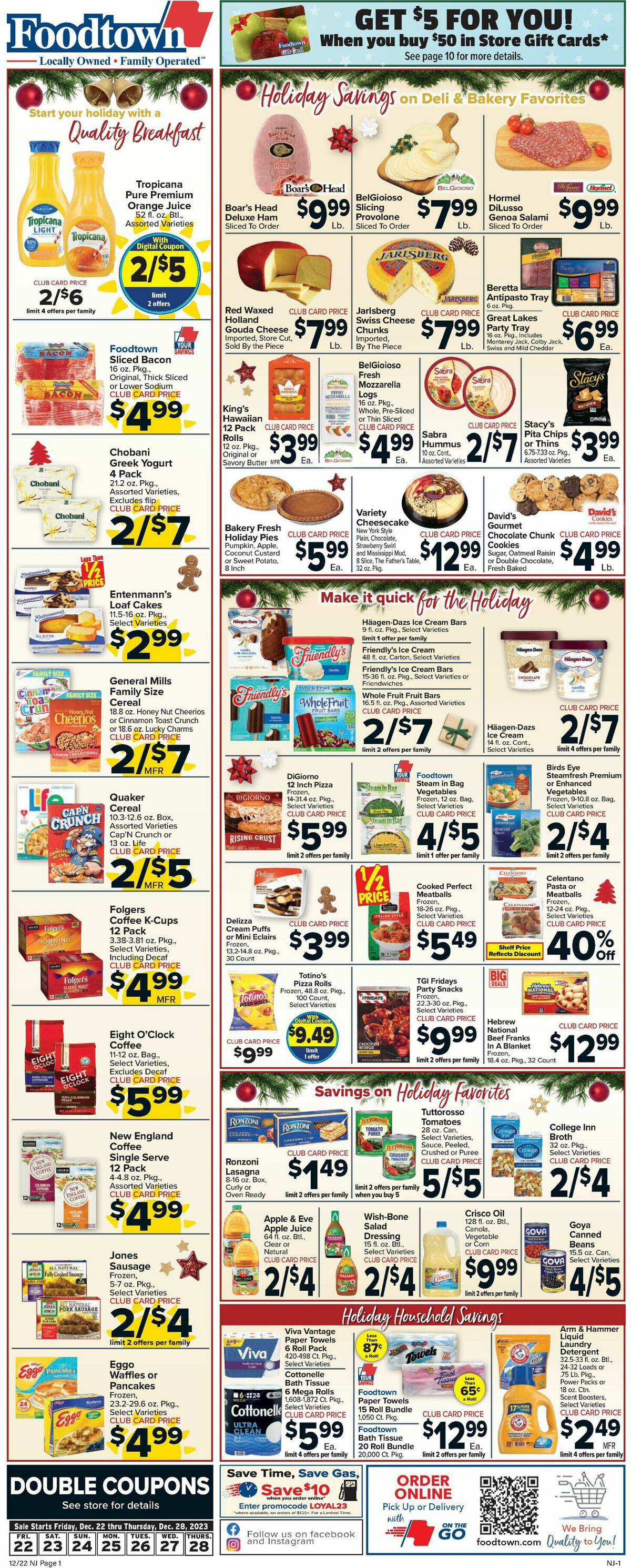 Food Town Weekly Ad from December 22