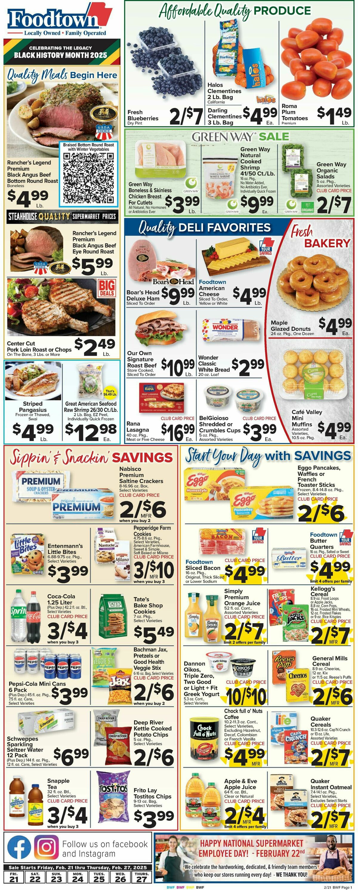 Food Town Weekly Ad from February 21