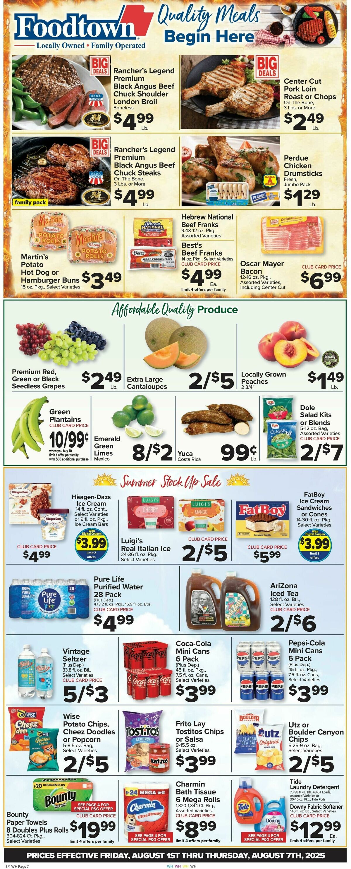 Food Town Weekly Ad from August 1
