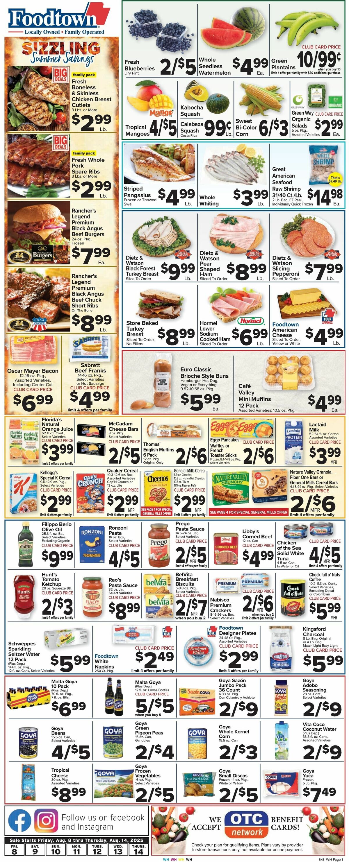 Food Town Weekly Ad from August 8
